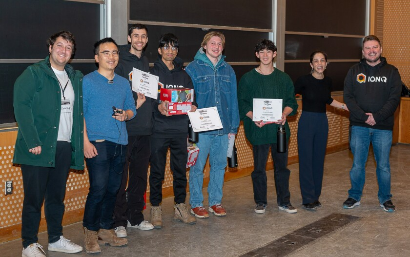Cayman Quinn at MIT quantum hackathon