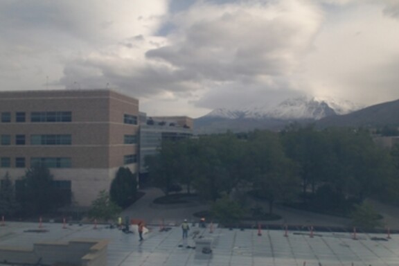 Mount Timpanogos with sky above